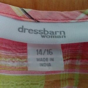 Dress Barn Tops - Sleeveless cotton blouse w/insert Dress Barn Tops - Sleeveless cotton blouse w/insert